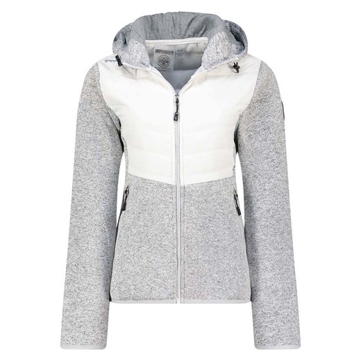 Geographical Norway Kurtka polarowa &quot;Tilove&quot; w kolorze szaro-białym ze sklepu Limango Polska w kategorii Bluzy damskie - zdjęcie 177635216