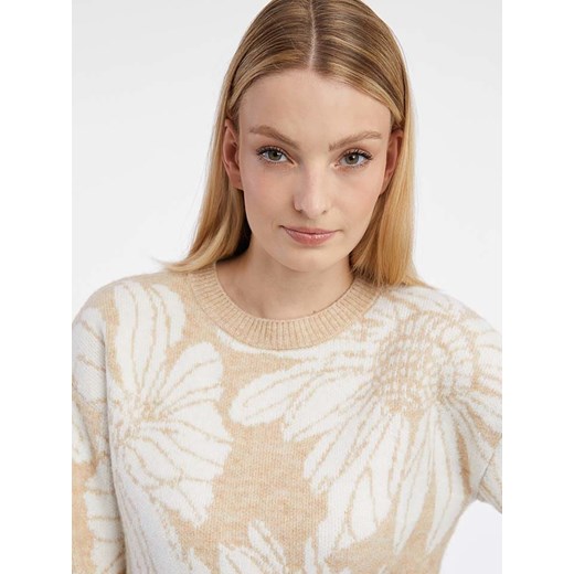 orsay Sweter w kolorze beżowo-białym L okazja Limango Polska