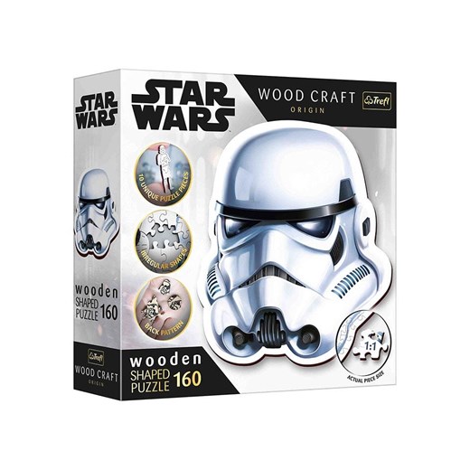 Trefl 160-częściowe drewniane puzzle &quot;Star Wars - Stormtrooper Helm&quot; - 10+ ze sklepu Limango Polska w kategorii Puzzle - zdjęcie 177636545