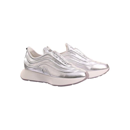 Högl Skórzane sneakersy &quot;Fin&quot; w kolorze srebrnym ze sklepu Limango Polska w kategorii Buty sportowe damskie - zdjęcie 177637648