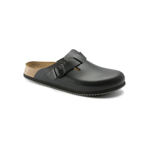 Birkenstock Skórzane chodaki &quot;Boston&quot; w kolorze czarnym ze sklepu Limango Polska w kategorii Klapki męskie - zdjęcie 177638235
