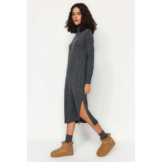 trendyol Sukienka w kolorze szarym Trendyol S Limango Polska okazyjna cena