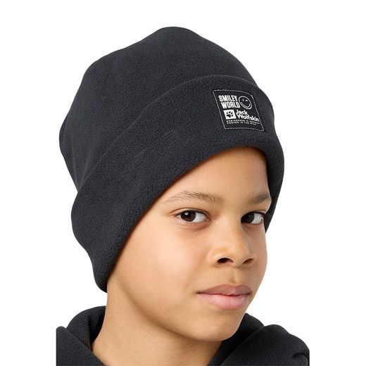 Jack Wolfskin Czapka beanie &quot;Smileyworld&quot; w kolorze czarnym ze sklepu Limango Polska w kategorii Czapki dziecięce - zdjęcie 177641267