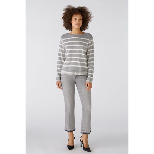 Oui Sweter w kolorze szaro-białym ze sklepu Limango Polska w kategorii Swetry damskie - zdjęcie 177642307