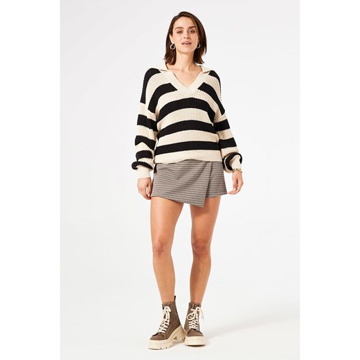 Garcia Sweter w kolorze czarno-beżowym Garcia XS Limango Polska okazja