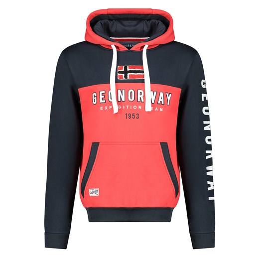 Geographical Norway Bluza w kolorze czerwono-granatowym ze sklepu Limango Polska w kategorii Bluzy męskie - zdjęcie 177643618
