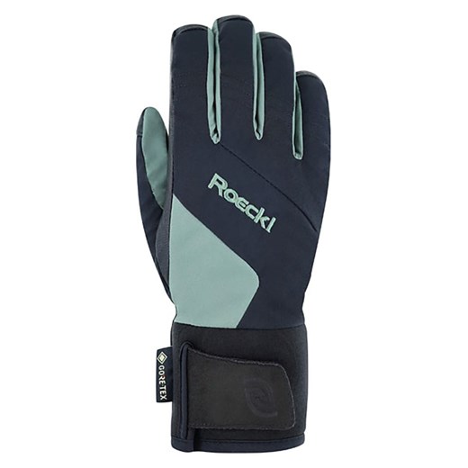 Roeckl SPORTS Rękawiczki narciarskie &quot;Andalo GTX&quot; w kolorze turkusowo-czarnym ze sklepu Limango Polska w kategorii Rękawiczki dziecięce - zdjęcie 177644536