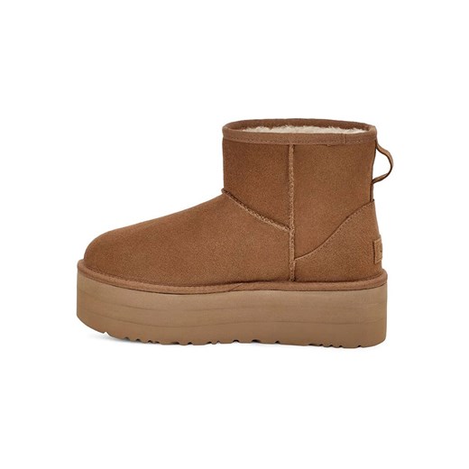 UGG Skórzane botki &quot;Classic Mini Platform&quot; w kolorze jasnobrązowym 41 Limango Polska okazja