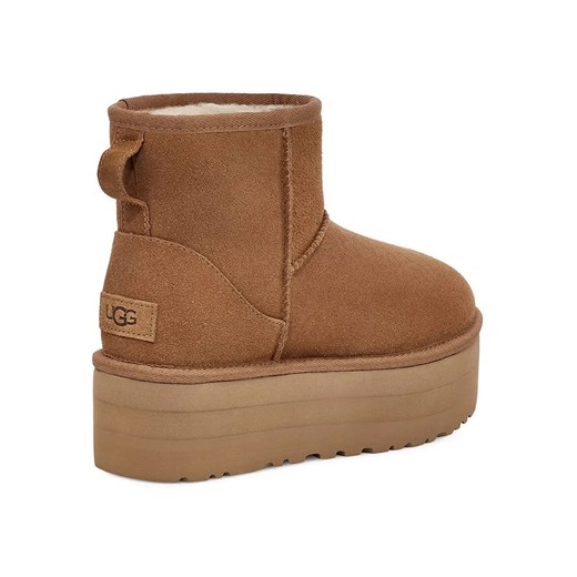 UGG Skórzane botki &quot;Classic Mini Platform&quot; w kolorze jasnobrązowym 41 wyprzedaż Limango Polska