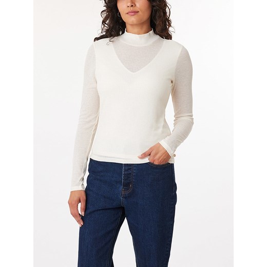 Scotch &amp; Soda Koszulka w kolorze kremowym ze sklepu Limango Polska w kategorii Bluzki damskie - zdjęcie 177644959