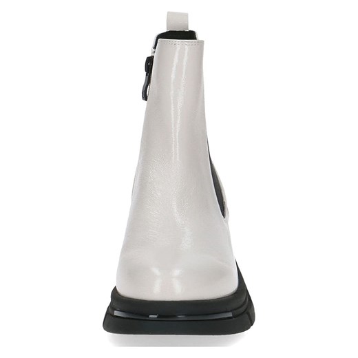 Caprice Skórzane botki w kolorze białym Caprice 39 Limango Polska okazja