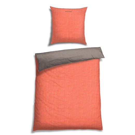 Schiesser Komplet pościeli renforcé "Doubleface" w kolorze szaro-pomarańczowym ze sklepu Limango Polska w kategorii Pościele - zdjęcie 177645468