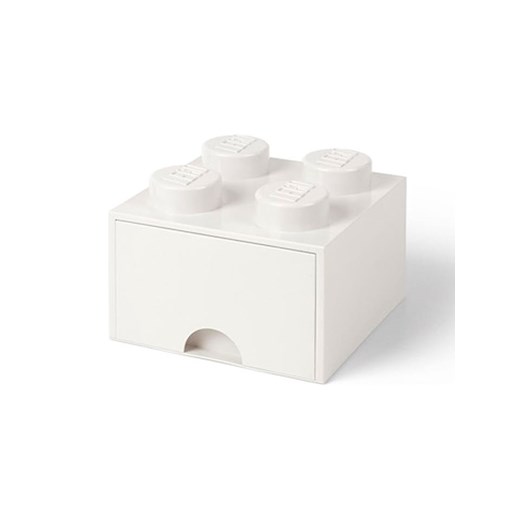 LEGO Pojemnik &quot;Brick 4&quot; w kolorze białym z szufladami - 15,8 x 11,3 x 15,8 cm ze sklepu Limango Polska w kategorii Pojemniki kuchenne - zdjęcie 177645795