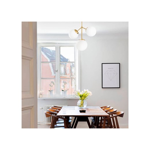 Opviq Lampa sufitowa &quot;Damar&quot; w kolorze złoto-białym - 43 x 15 cm ze sklepu Limango Polska w kategorii Oświetlenie - zdjęcie 177645809