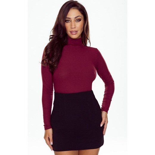 Bluzka damska z golfem bordowa Matylda, Kolor bordowy, Rozmiar S, Eldar Eldar XL okazja Intymna