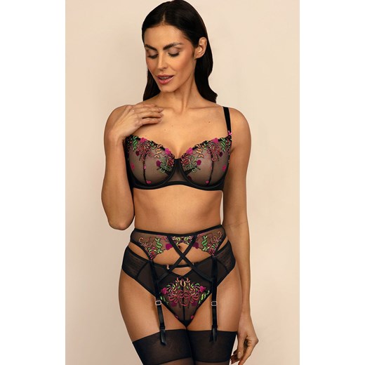 Czarny pas do pończoch Lola C606, Kolor czarny, Rozmiar L, Ewa Bien ze sklepu Intymna w kategorii Pończochy - zdjęcie 177645965