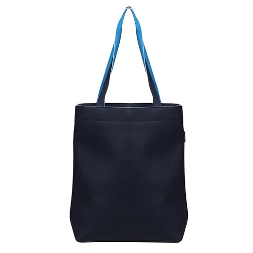 granatowa torebka damska skórzana shopperka Chiara ze sklepu Słoń Torbalski w kategorii Torby Shopper bag - zdjęcie 177647488