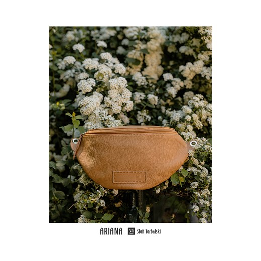 beżowa damska nerka skórzana  Ariana ze sklepu Słoń Torbalski w kategorii Nerki - zdjęcie 177647937