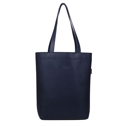 granatowa torebka damska skórzana shopperka  Chiara ze sklepu Słoń Torbalski w kategorii Torby Shopper bag - zdjęcie 177648005