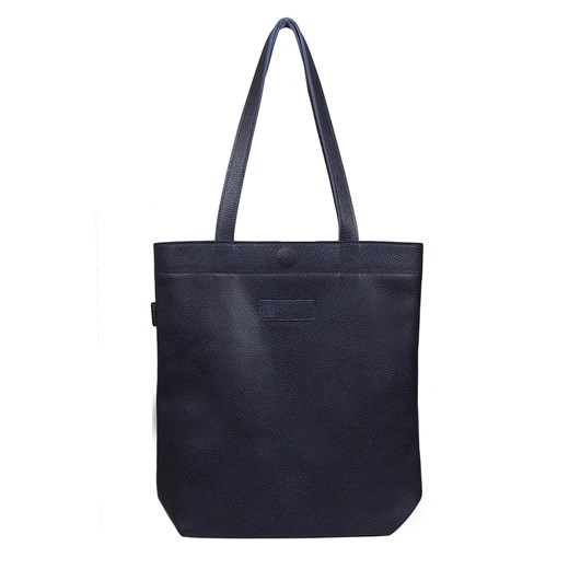 granatowa torebka damska skórzana shopperka  Chiara ze sklepu Słoń Torbalski w kategorii Torby Shopper bag - zdjęcie 177648775