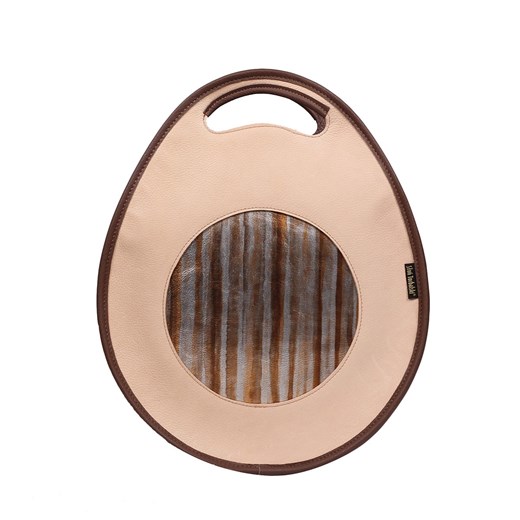 beżowa torebka damska skórzana z funkcją plecaka  Poly ze sklepu Słoń Torbalski w kategorii Torby Shopper bag - zdjęcie 177649566