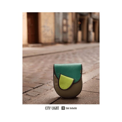zielona torebka damska skórzana na ramię City Light ze sklepu Słoń Torbalski w kategorii Listonoszki - zdjęcie 177650697
