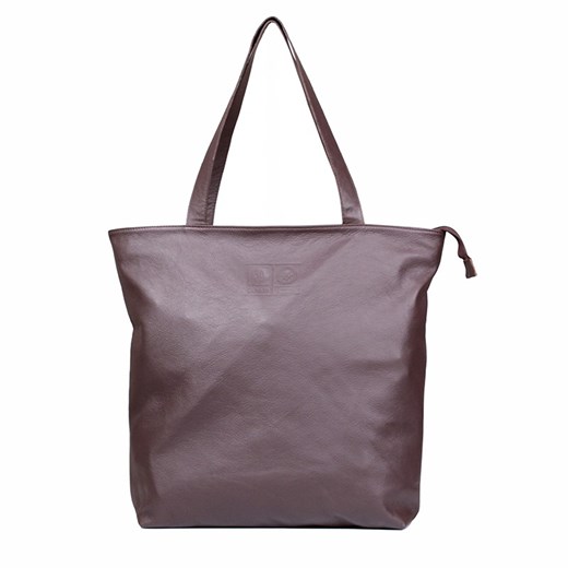 torebka damska skórzana Jessica shopper brązowa ze sklepu Słoń Torbalski w kategorii Torby Shopper bag - zdjęcie 177653365