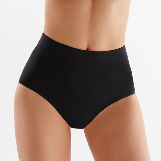 Czarne bezszwowe majtki z wysokim stanem Gabriella Midi Briefs ze sklepu suzana.pl w kategorii Majtki damskie - zdjęcie 177660448