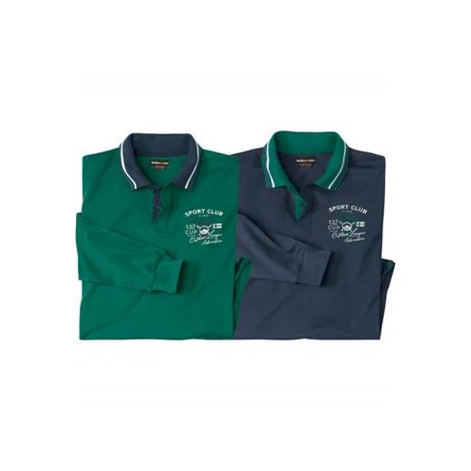 Zestaw 2 bawełnianych koszulek polo Sport Club ze sklepu Atlas For Men w kategorii T-shirty męskie - zdjęcie 177673737