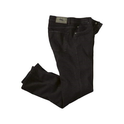 Czarne jeansy Stretch Regular ze sklepu Atlas For Men w kategorii Jeansy męskie - zdjęcie 177673798