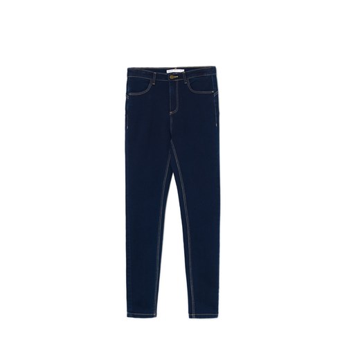 Cropp - Granatowe jeansy skinny push up - granatowy ze sklepu Cropp w kategorii Jeansy damskie - zdjęcie 177700977
