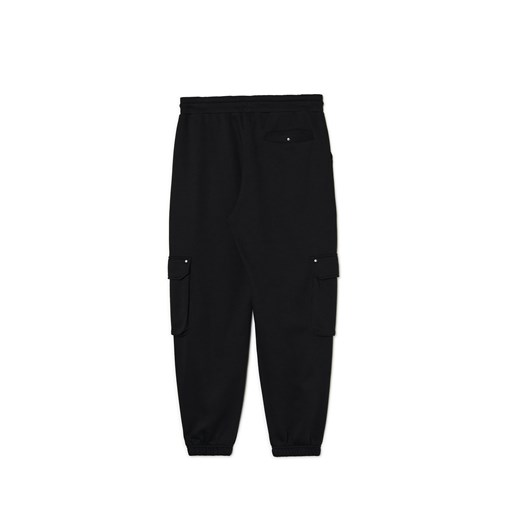 Cropp - Dresowe joggery comfort z kieszeniami cargo - czarny Cropp XS wyprzedaż Cropp