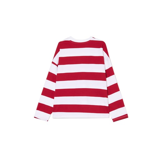 Cropp - Koszulka longsleeve w czerwone paski - czerwony Cropp M Cropp