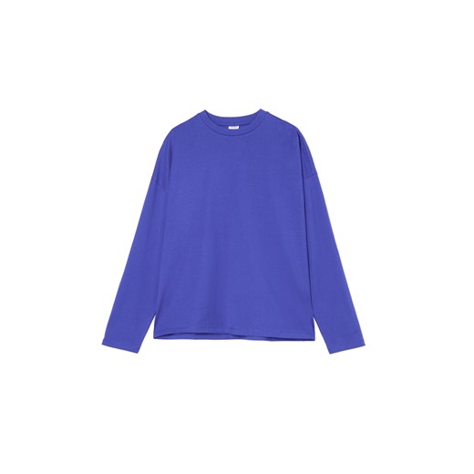 Cropp - Niebieska koszulka longsleeve - niebieski ze sklepu Cropp w kategorii Bluzki damskie - zdjęcie 177701729