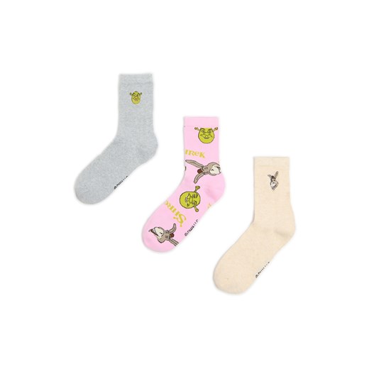 Cropp - 3 pack skarpet Shrek - wielobarwny ze sklepu Cropp w kategorii Skarpetki damskie - zdjęcie 177701816