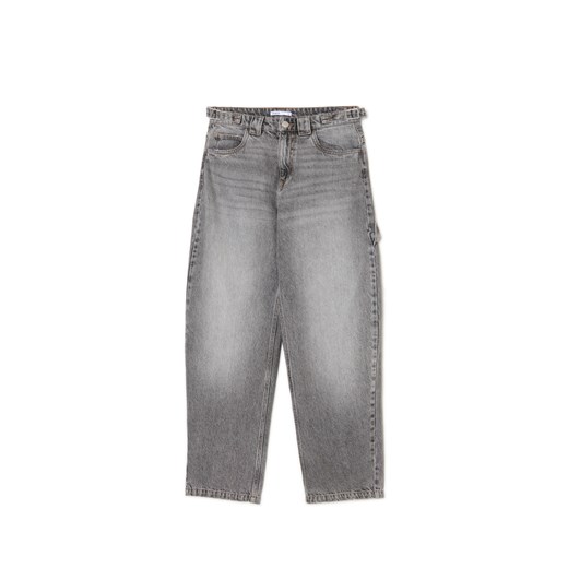 Cropp - Szare jeansy skater z wysokim stanem - szary Cropp 40 Cropp