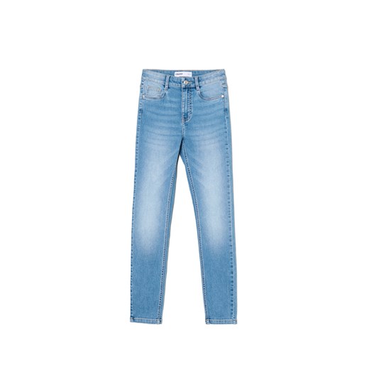 Cropp - Jasnoniebieskie jeansy skinny regular acid wash - niebieski ze sklepu Cropp w kategorii Jeansy damskie - zdjęcie 177701905