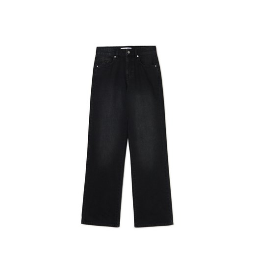 Cropp - Czarne jeansy straight TALL - czarny ze sklepu Cropp w kategorii Jeansy damskie - zdjęcie 177701958