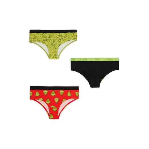 Cropp - 3 pack świątecznych majtek z Grinchem - wielobarwny Cropp XL Cropp okazja
