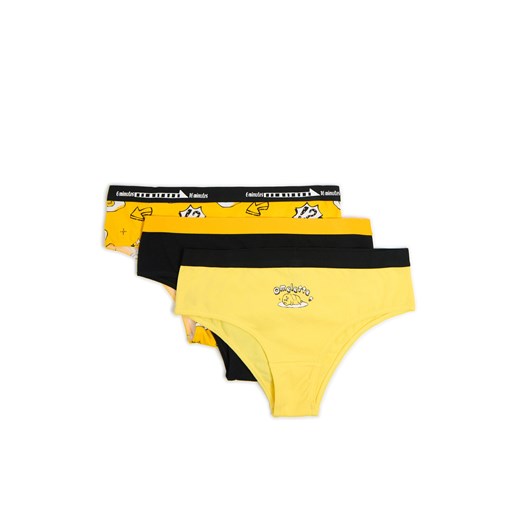 Cropp - 3 pack majtek hipster Gudetama - wielobarwny ze sklepu Cropp w kategorii Majtki damskie - zdjęcie 177702116