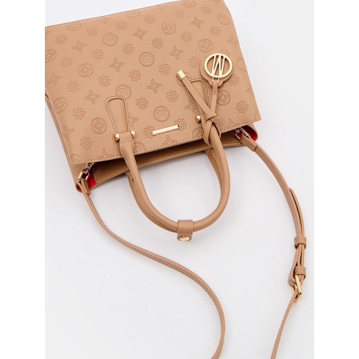 Mohito - Brązowa torebka city bag - beżowy Mohito ONE SIZE Mohito