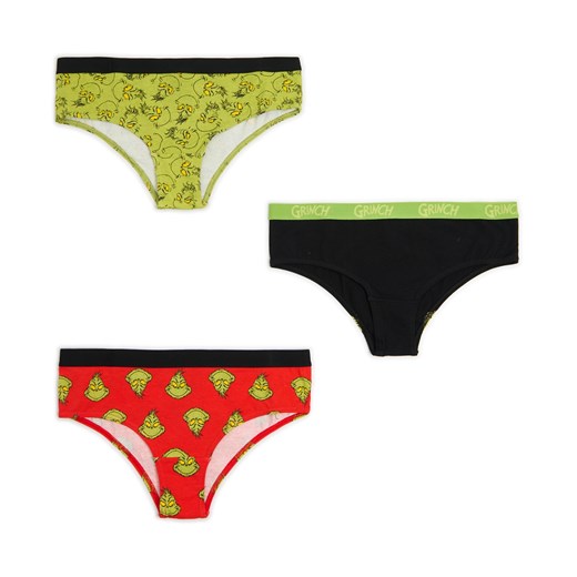 Cropp - 3 pack świątecznych majtek z Grinchem - wielobarwny Cropp S wyprzedaż Cropp