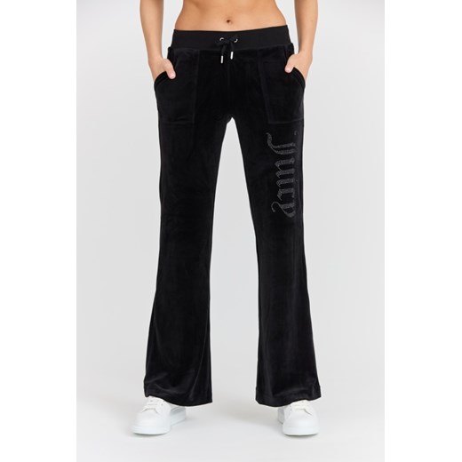 JUICY COUTURE Czarne damskie dresowe spodnie Layla Jewelled Low Rise Pant, Rozmiar XS ze sklepu outfit.pl w kategorii Spodnie damskie - zdjęcie 177706015
