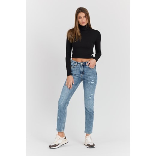 CALVIN KLEIN Czarny damski krótki golf, Rozmiar S Calvin Klein S okazja outfit.pl