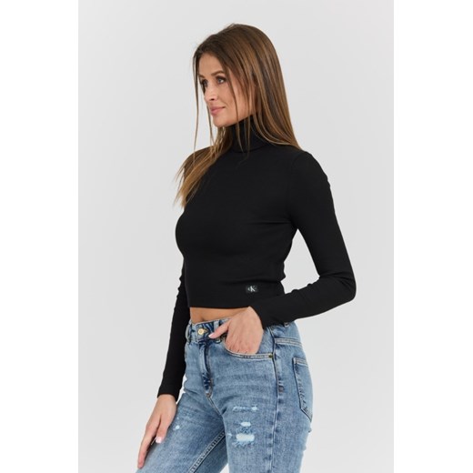 CALVIN KLEIN Czarny damski krótki golf, Rozmiar S Calvin Klein XL outfit.pl okazyjna cena