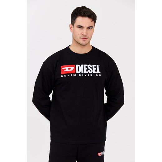 DIESEL Czarny longsleeve męski T-BOXT-LS-DIV, Rozmiar M ze sklepu outfit.pl w kategorii Bluzy męskie - zdjęcie 177706459