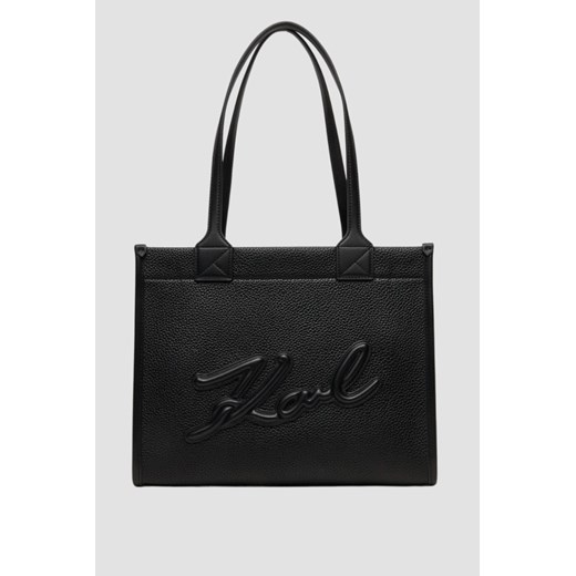 KARL LAGERFELD Czarna torebka damska Md Tote Grainy ze sklepu outfit.pl w kategorii Torby Shopper bag - zdjęcie 177706906