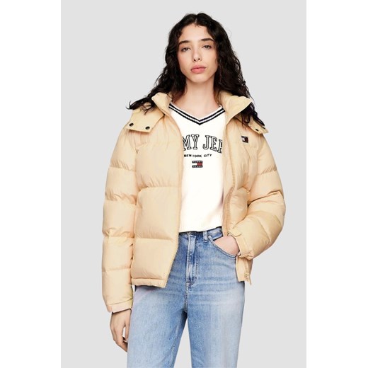 TOMMY JEANS Żółta pikowana damska kurtka, Rozmiar S ze sklepu outfit.pl w kategorii Kurtki damskie - zdjęcie 177707098