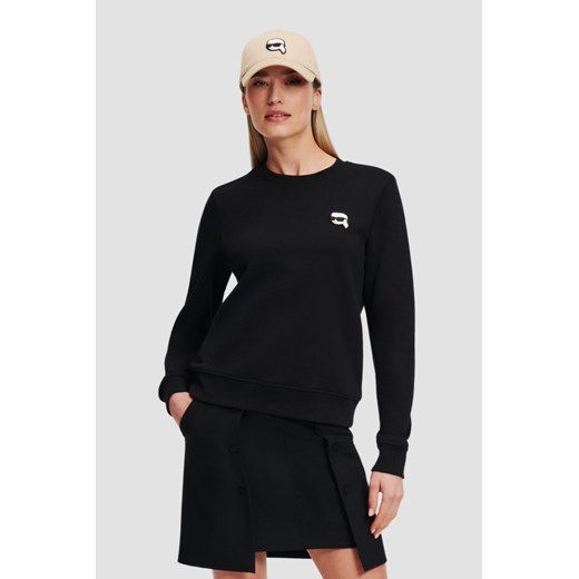 KARL LAGERFELD Czarna damska bluza Ikonik 2.0, Rozmiar XS ze sklepu outfit.pl w kategorii Bluzy damskie - zdjęcie 177707438