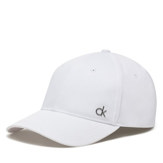Czapka z daszkiem Calvin Klein Ck Metal Cotton Cap K60K613102 Biały Calvin Klein one size eobuwie.pl